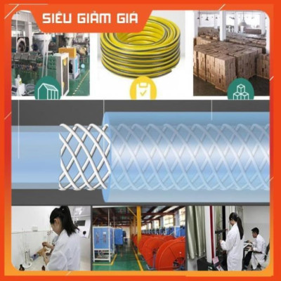 Bộ dây vòi xịt nước rửa xe, tưới cây . tăng áp 3 lần, loại 7m, 10m 206622-5 cút sập, nối nhựa