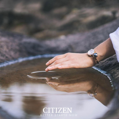 Đồng Hồ Nữ Citizen Đính Kim Cương Dây Thép Không Gỉ EW5493-51W - Mặt Vàng Hồng (Sapphire)