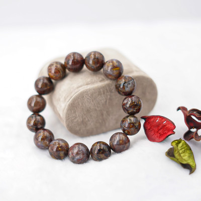 Vòng tay phong thủy Pietersite Nâu Vàng VIP 15mm