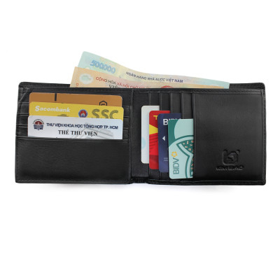 Ví Da Nam, Bóp Da Nam Kim Bảo H28 Da Bò Màu Đen, Nâu, Bò