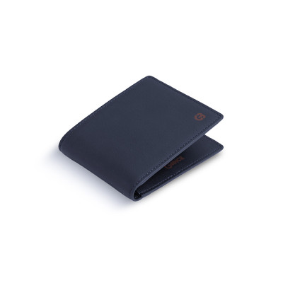 Ví nam Gence da bò swift dáng nhỏ màu xanh C08