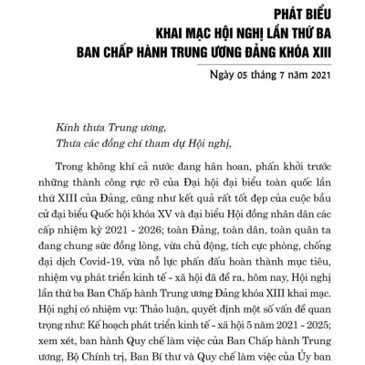Biến thách thức thành cơ hội. Quyết tâm đột phá đưa đất nước phát triển nhanh, bền vững (bản in 2024)