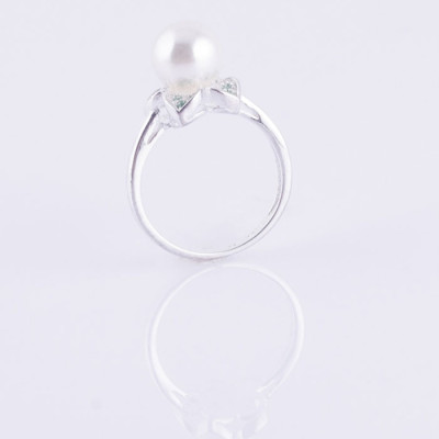 Nhẫn bạc nữ S925 Italia Bạc Xinh - Hoa Ngọc trai RR1225