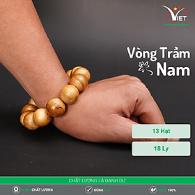 Vòng Trầm Nam Thiên Nhiên - Kiểu Tròn - Màu Ngả Vàng