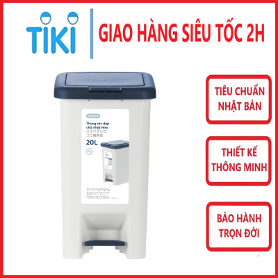 Thùng Rác Đạp Chữ Nhật Hiro 10L-15L-20L-30L