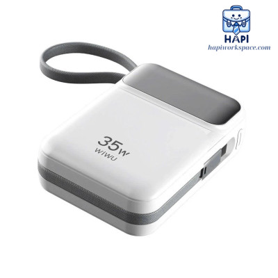 Sạc dự phòng hàng chính hãng WiWU Galaxy 10.000/20.000 mAh, 35W, cáp Type-C/L, màn hình