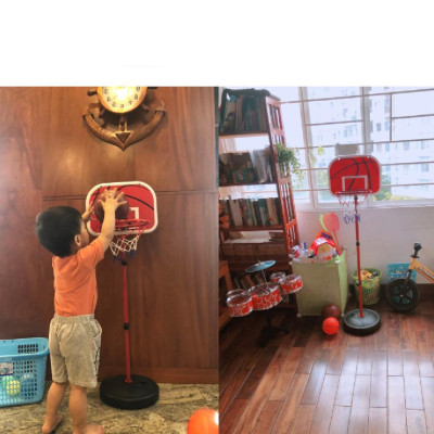 Trò Chơi Bóng Rổ DODODIOS Cho Bé - Gia Đình Thân Sắt 1.2 - 1.65 Mét (Tặng Đủ Phụ Kiện - Có Thể Chỉnh Độ Cao)