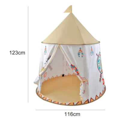 Lều Thổ Dân Cho Bé, Lều Vải Khung Thép Hàng Dày Dặn, Chắc Chắn