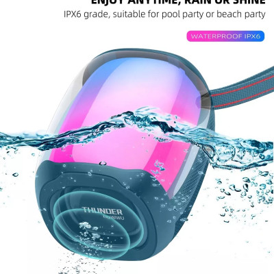 Loa WiWu Thunder P40 Mini Dành Cho Các Thiết Bị Có Bluetooth  Tích Hợp Pin Dung Lượng Cao 1800mAh, IPX6 Không Thấm Nước - Hàng Chính Hãng