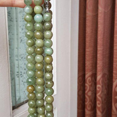 Vòng Chuỗi đeo Cổ Đá cẩm thạch tự nhiên hạt to size 9mm Màu xanh ngọc dầu bóng mượt đẹp nữ đeo cổ nhẹ nhàng mát của đá tự nhiên tâm bình yên Món quà tặng Mẹ và người thân và cho chính bản thân mình ý nghĩa ạ