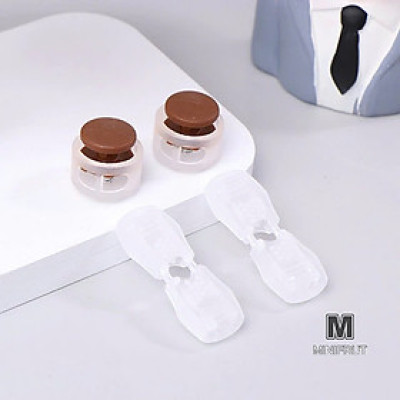 Phụ Kiện Khóa Dây Giày Không Cần Buộc Thắt Giày Thể Thao Bata Ngoài Trời MÀU NÂU