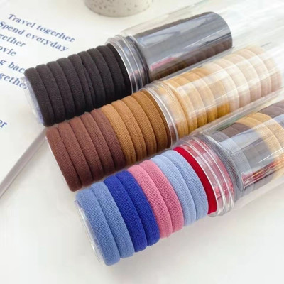 Hộp 20 Thun Cột Tóc Size To Nhiều Màu Sắc Co Giãn Mềm Mại Phong Cách Hàn Quốc Có Hộp Đựng Đẹp Mắt, Chun Buộc Tóc Nữ Dễ Thương Phong Cách