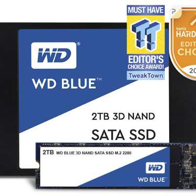 Ổ Cứng SSD WD Blue 3D NAND 1TB WD WDS100T2B0A (2.5 inch) - Hàng Chính Hãng