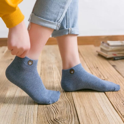 Set 10 Đôi Tất Nữ Hình Gấu Chất Liệu Len Mềm Mịn Cổ Ngắn Thấm Hút Mồ Hôi - Chống Hôi Chân Tốt