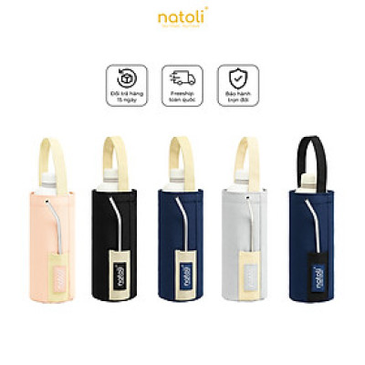 Túi đựng bình giữ nhiêt NATOLI, chất vải dày dặn có quai xách đựng ly cốc, bình nước cao cấp BST Sturdy Bottle Pouch T29