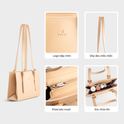 Túi Yuumy ( Thời trang nữ kiểu dáng thanh lịch size 24 - Túi đeo vai da Bergen YN269 )
