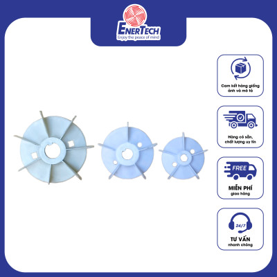 Cánh quạt nhựa cho motor công nghiệp framesize 90 - 355, cánh quạt nhựa động cơ điện