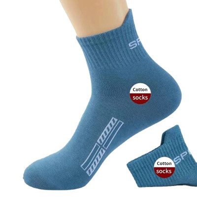 Set 5 đôi tất vớ nam cổ cao Sport nhiều màu sắc, chất liệu cotton khử mùi thoáng khí