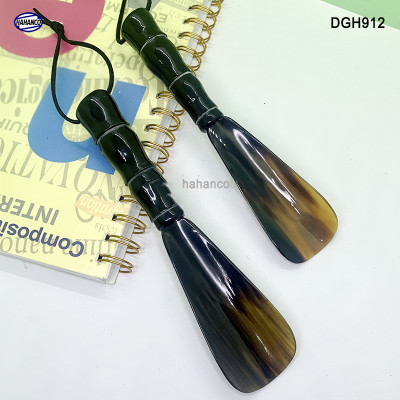 Đón giày bằng sừng tay cầm đốt trúc VIP (Dài 20cm) DGH912 - Chuyên dụng cho giày cao cấp - Cho giày Nam & Nữ - Product of HAHANCO