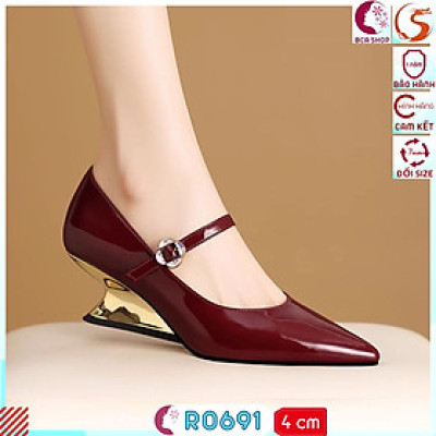 Giày đế xuồng công sở nữ 4 phân RO691 ROSATA tại BCASHOP kiểu dáng thanh lịch và thoải mái