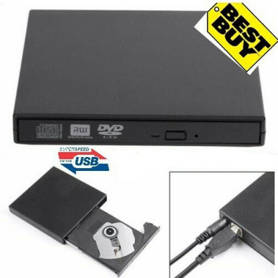 Ổ đĩa dvd rời cho laptop, desktop, máy tính bàn, ổ đĩa quang dvd rw gắn ngoài qua cổng USB hỗ trợ đọc, ghi đĩa dvd, cd không kén đĩa - Hàng chính hãng