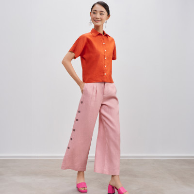 Áo Sơ Mi Linen Thổ TOP204 thời trang thiết kế Hity