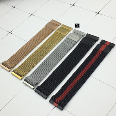 Dây Đồng Hồ 20mm Thép Lưới Nam Châm Cho Đồng Hồ Samsung Galaxy Watch Active 2, Active, Galaxy Watch 42mm 