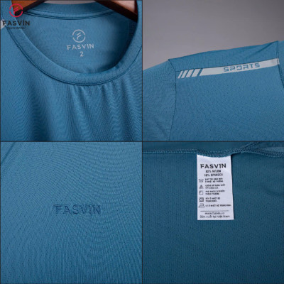 Áo thun lạnh thể thao nam Fasvin AHL23587.HN chất Nylon mềm mát co giãn mạnh