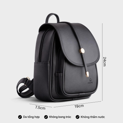 Balo Yuumy ( Thời trang nữ cỡ trung nắp gập - Balo da Seasand YBA48 )