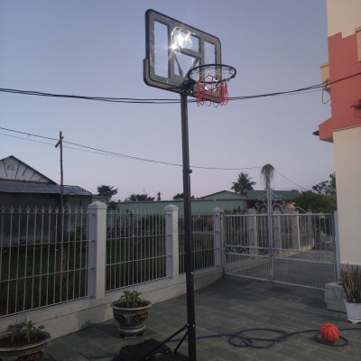 Trụ bóng rổ S021A (không có tay quay tăng chỉnh), trụ bóng rổ điều chỉnh từ 230 đến 305 cm, an toàn phù hợp cho người lớn và trẻ em