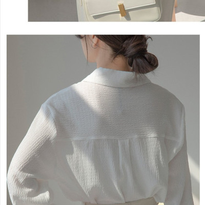 Áo sơ mi trắng nữ form rộng, Chất vải Đũi mềm, mát, áo kiểu nữ, phong cách nhẹ nhàng, T71