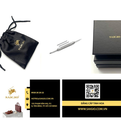 Dây Da Đồng Hồ Cao Cấp - Sang Trọng, Chất Liệu Da Bê EPSOM Nhập Khẩu Từ Pháp, Tiêu chuẩn Châu Âu, Mặt Lót Chống Thấm Mồ Hôi, Tích Hợp Lớp Gia Cố Chống Giãn Đặc Biệt và Chốt Thông Minh Mới Nhất - Hàng Chính Hãng SAIGIO