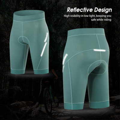 Wosawe BT101 Women Bike Shorts Breathable Padded Cycling Shorts Road Bicycle Riding Biking Shorts Tights
