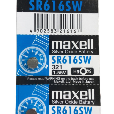 Pin Nhật Maxell SR616SW / SR616 / 321 Chính Hãng 1 Viên