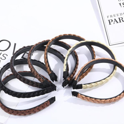 Bờm tóc nam nữ unisex kiểu giả tóc tết dễ thương BN97 mẫu mới - Cà phê S5