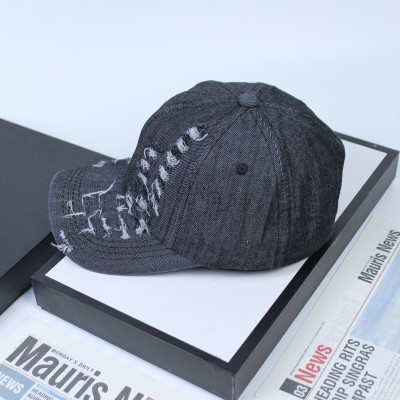 Nón kết, mũ lưỡi trai Jeans rách phối vải trơn thời trang nam nữ siêu đẹp