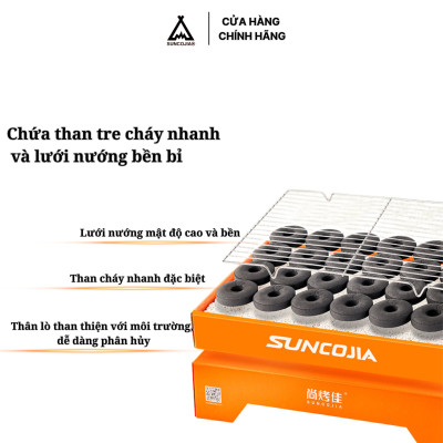 Bếp nướng kèm than, vỉ nướng, Bếp nướng than di động, tiện lợi,ít khói, linh hoạt kèm quà tặng