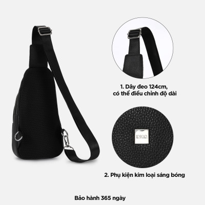 Túi đeo chéo trước ngực nam, túi đựng điện thoại da thật cao cấp IDIGO MB1 - 6028