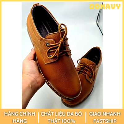  GIÀY THỂ THAO NAM DA BÒ THẬT 100% DONAVY THỜI TRANG ĐẾ CAO 3CM HỖ TRỢ TĂNG CHIỀU CAO DGTT