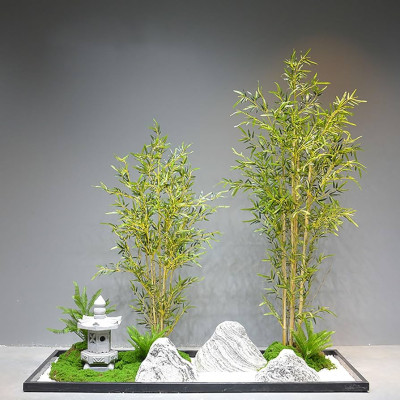 Trúc giả trang trí nhà cửa Set cây trúc giả nhiều lá loại 1 - 3 kích thước - Cây giả, hoa lụa Decor trang trí nhà cửa