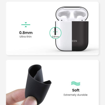 Ugreen UG80479LP367TK Airpods Màu Đen Hộp bảo vệ Silicone - HÀNG CHÍNH HÃNG