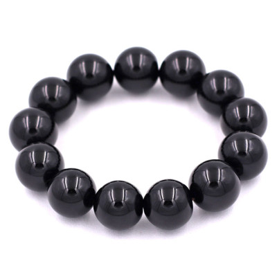 Vòng tay chuỗi hạt đá thạch anh Đen 16 ly 14 hạt