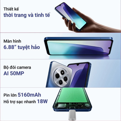 Điện thoại Xiaomi Redmi 14C (4GB/128GB) - Hàng chính hãng