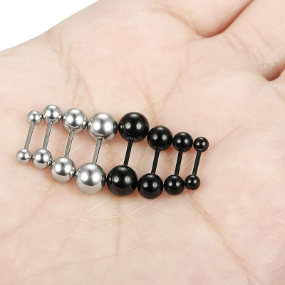 Bông tai khuyên tai quả tạ basic unisex cá tính