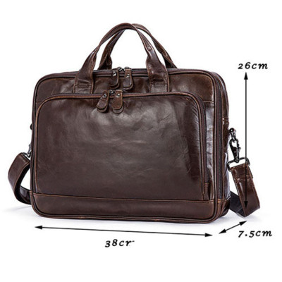 Cặp công sở nam da bò cao cấp BHM8979 Nhiều ngăn để đồ. Túi xách công sở nam