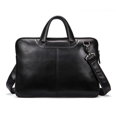 Cặp công sở nam da bò cao cấp BHM392 Mỏng gọn, bền bỉ vừa laptop 14inch