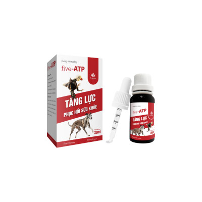 Dung Dịch Uống Hỗ Trợ Tăng Lực - Phục Hồi Sức Khỏe five-ATP Cho Thú Cưng 20ml