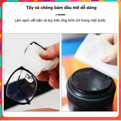 Khăn Lau Kính Nano Hộp 100 Miếng Giấy Lau Kính Chống Bám Hơi Nước, Lau Sạch Vân Tay Bụi Bẩn