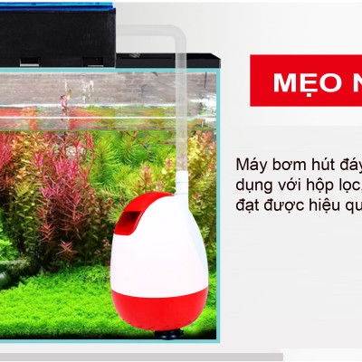 Máy bơm hút đáy BAOYU BY-301 7.5W bơm chìm hút cặn 360 độ bể cá cảnh thủy sinh BY301