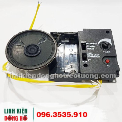 Bộ máy phát nhạc chuông điểm giờ cho đồng hồ treo tường 3 kiểu nhạc- có chế độ nghỉ đêm LOẠI 1 BẢO HÀNH chính hãƞg 24 THÁNG